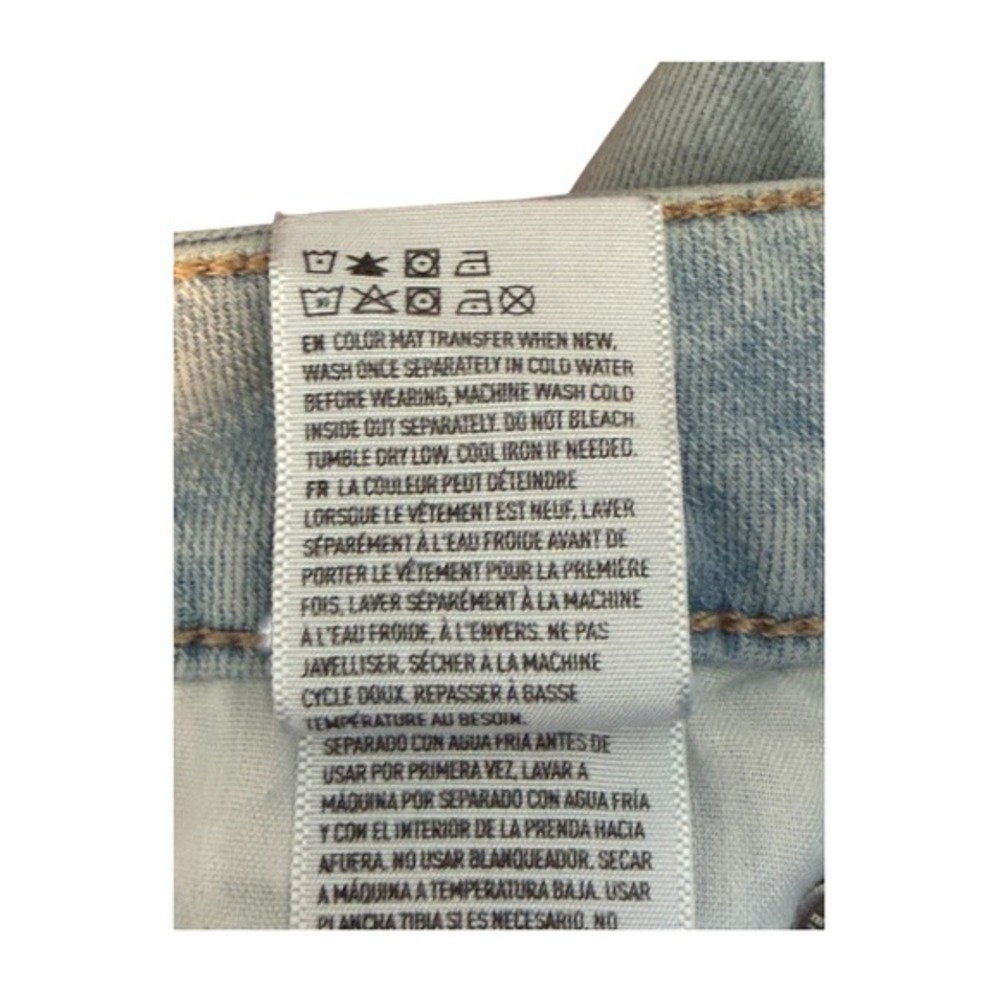 American Eagle Outfitters High Rise Shortie Jean Short Light Wash Denim 4 - Picture 5 of 7